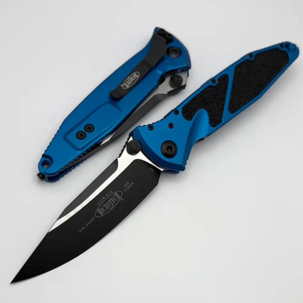 Microtech SOCOM ELITE S/E-M BLACK STANDARD BLUE 160-1BL