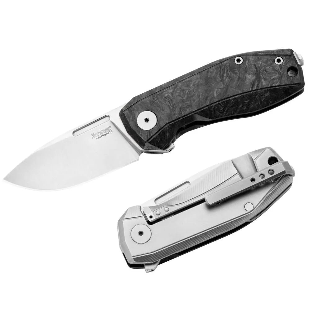 LionSteel NANO -FOLDING KNIFE MAGNACUT BLADE CARBON FIBER HANDLE NA01 CF