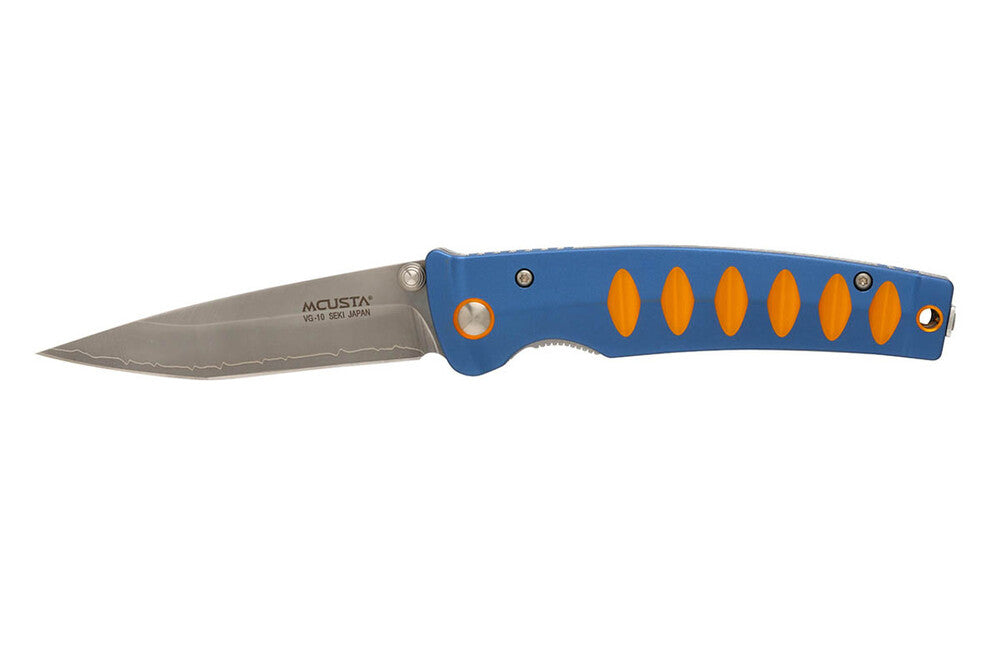 Mcusta MC-42C Katana VG-10 Core San Mai Blue/Orange Anodized Aluminum 10.8cm