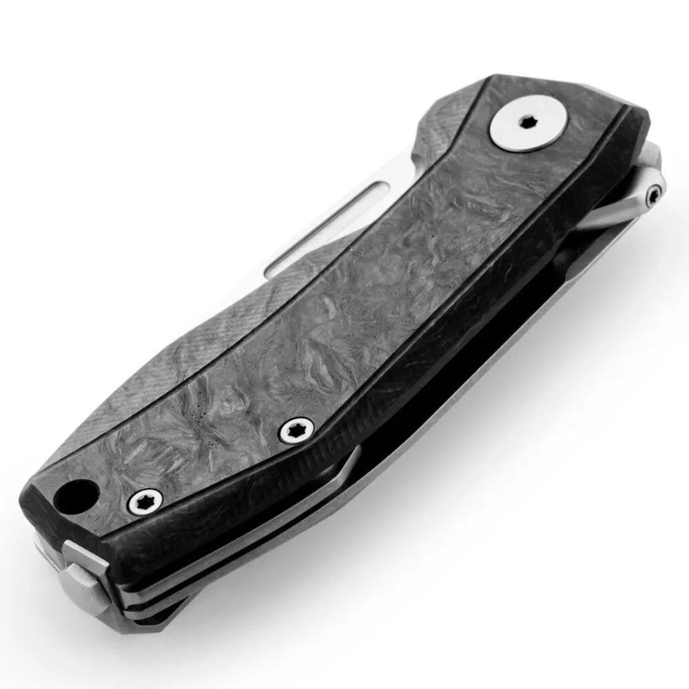 LionSteel NANO -FOLDING KNIFE MAGNACUT BLADE CARBON FIBER HANDLE NA01 CF