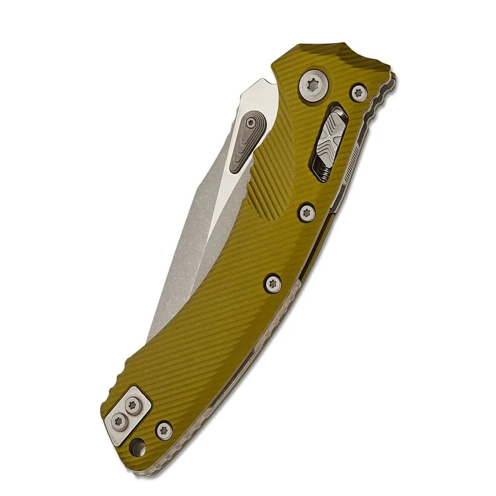 Microtech Amphibian® - RAM-LOK™ S/E Fluted OD Green Apocalyptic® Partial Serrated 137RL-11APFLOD