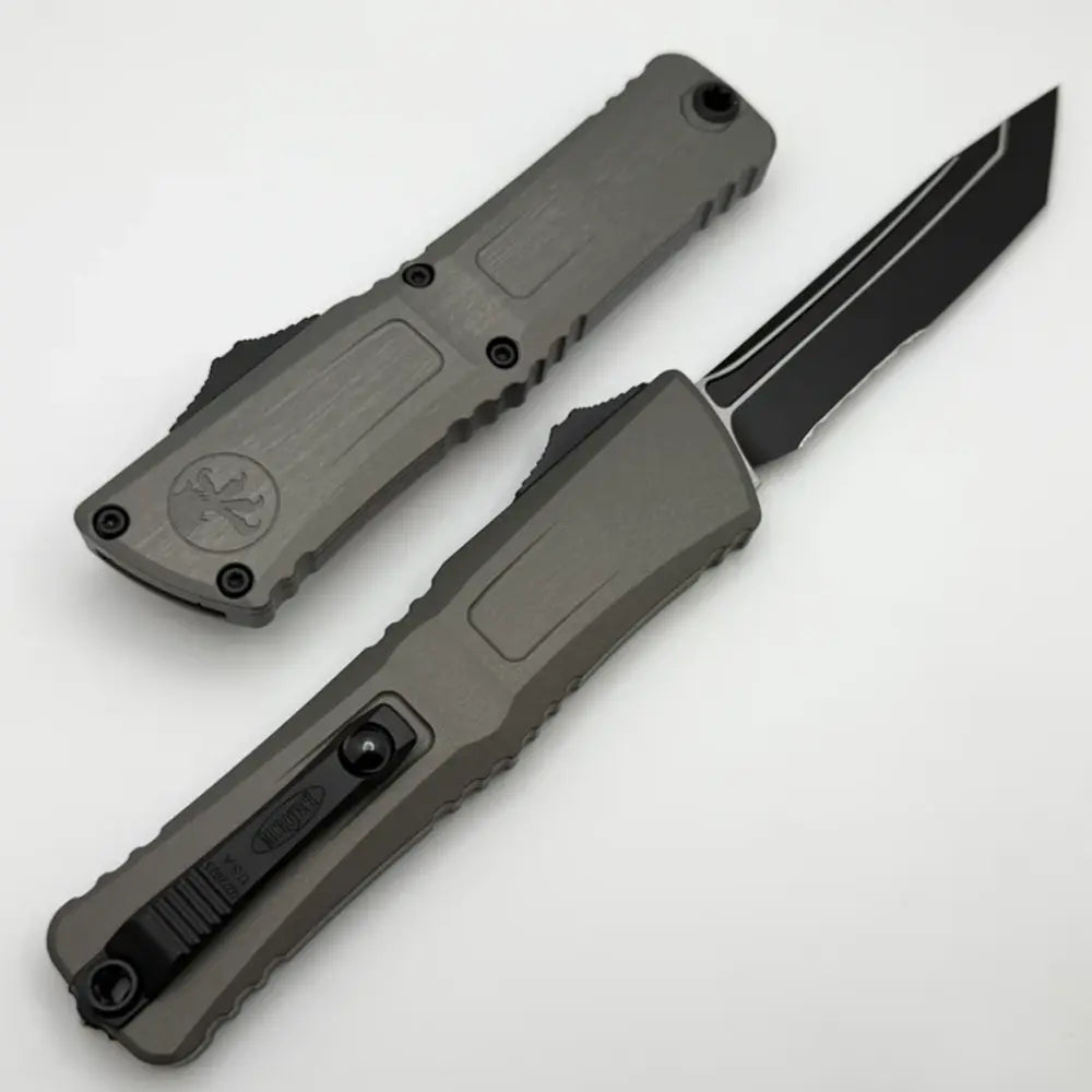 Microtech Combat Troodon Gen III Black Partial Serrated Tanto w/ Natural Clear Handle 1144-2NC