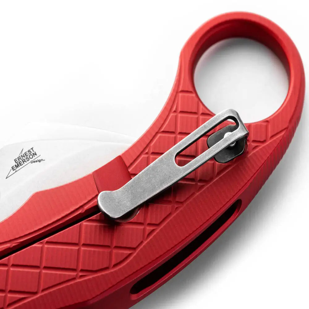 LionSteel קארמביט שטוף אבן MAGNACUT להב ידית אלומיניום אדומה LE1 A RS