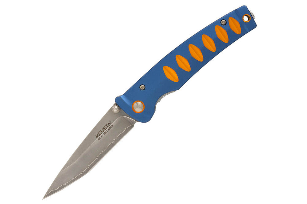 Mcusta MC-42C Katana VG-10 Core San Mai Blue/Orange Anodized Aluminum 10.8cm