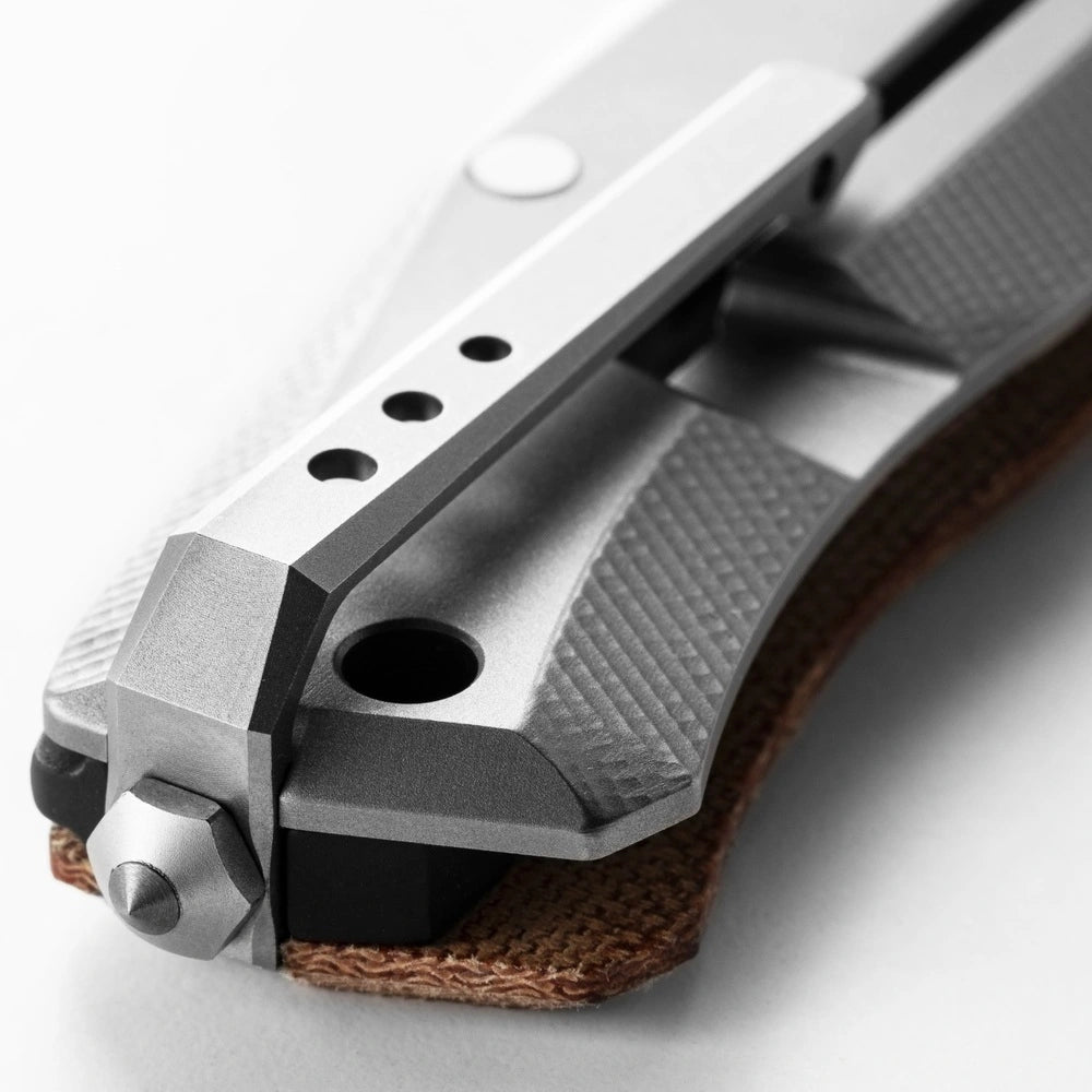 LionSteel MYTO - סכין מתקפלת עם להב M390, ידית מבד קנבס טבעי MT01 CVN