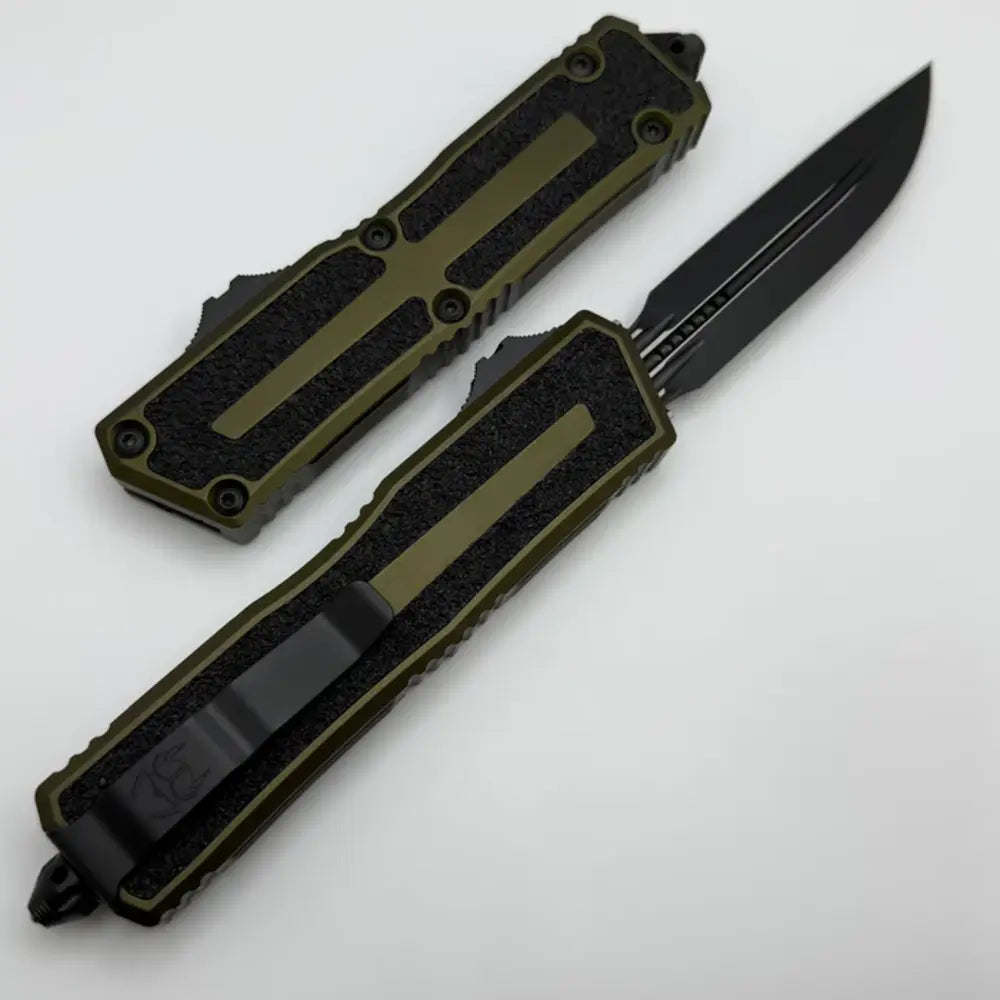 Microtech SCARAB II GEN III D/E-S BLACK STANDARD OD GREEN 1180-1OD