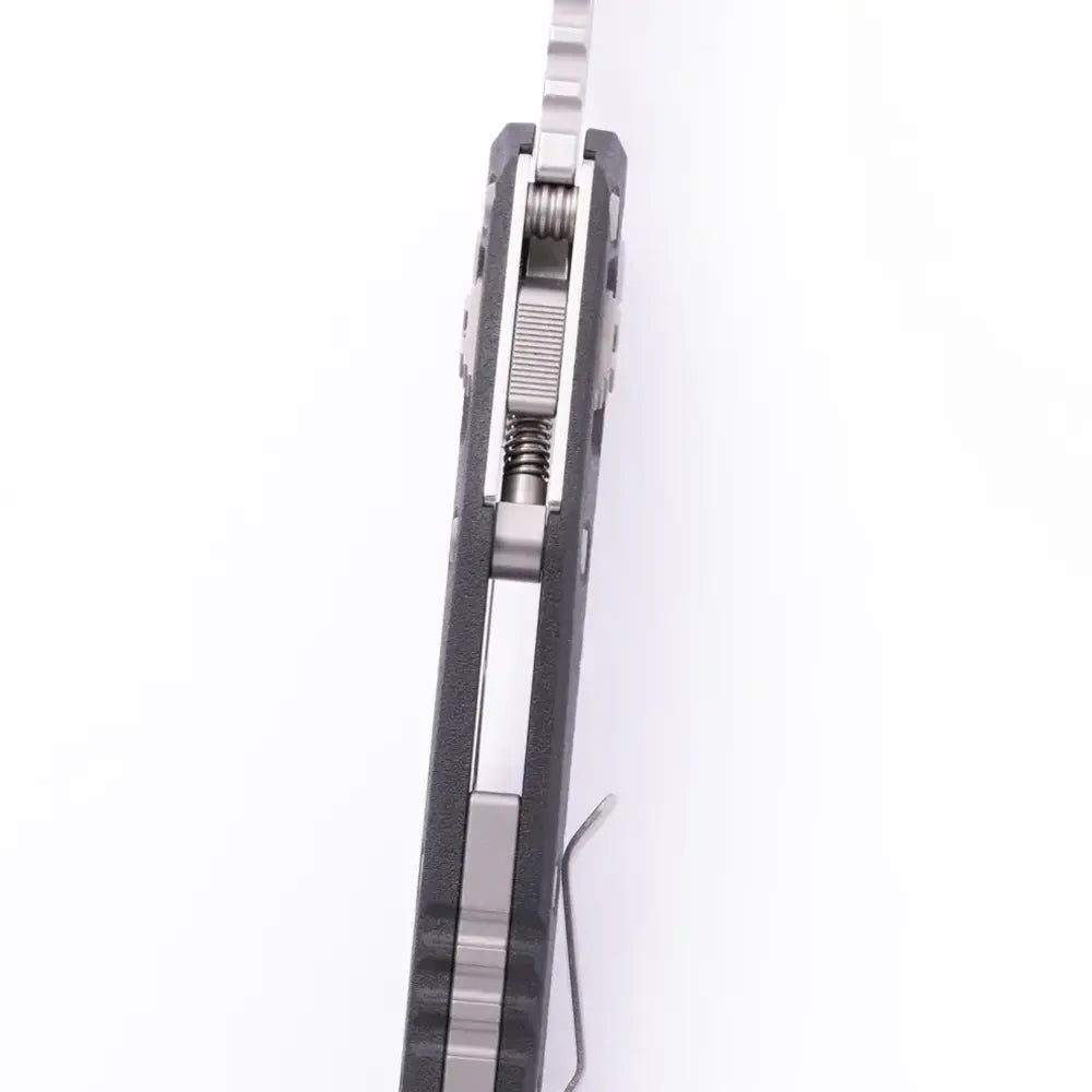 Microtech MSI® S/E Tri-Grip Injection Molded Black Stonewash Full Serr (210T-12PMBK)