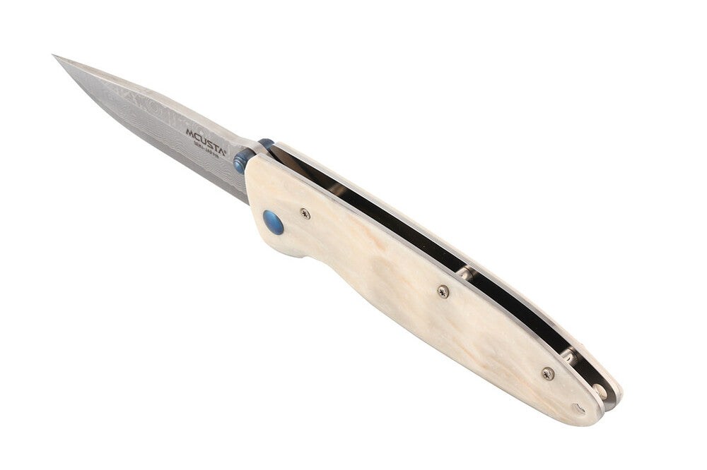 Mcusta MC-19D Classic Wave VG-10 Core Damascus White Corian 11cm Folding Knife