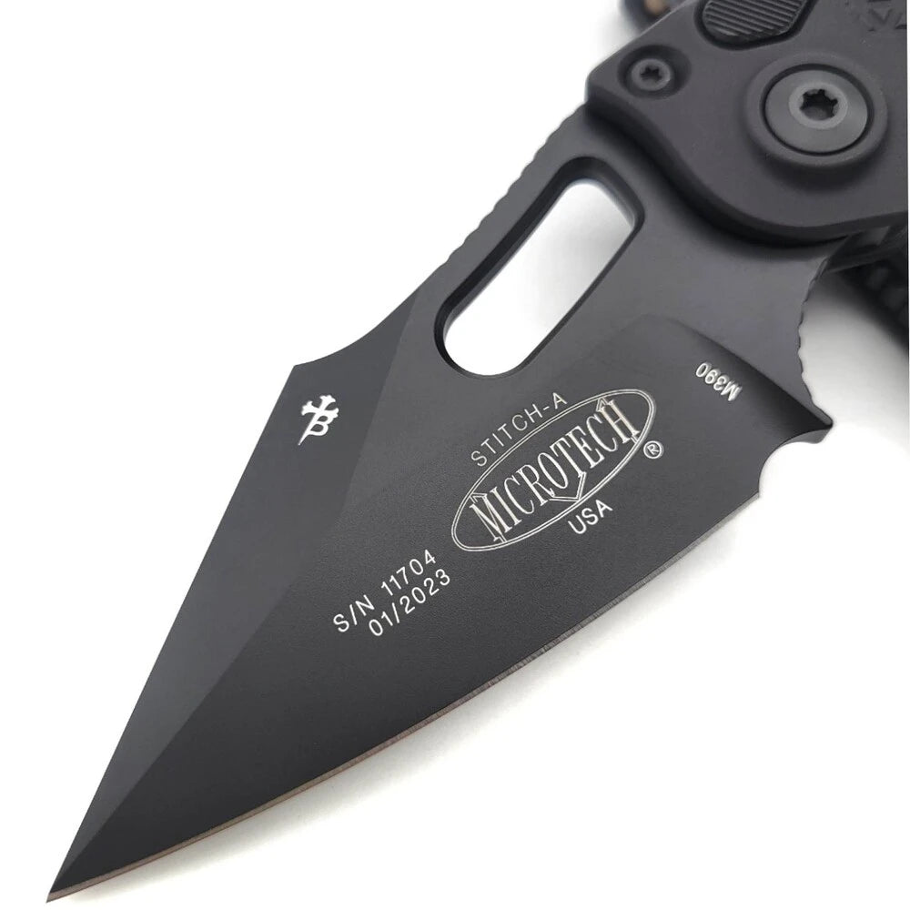 Microtech STITCH S/E BLK TACT STND 169-1T