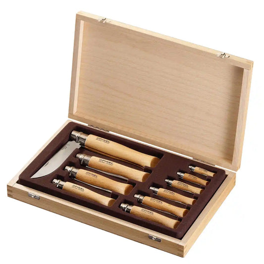 Opinel 10-Piece Stainless Steel Folding Knife Set