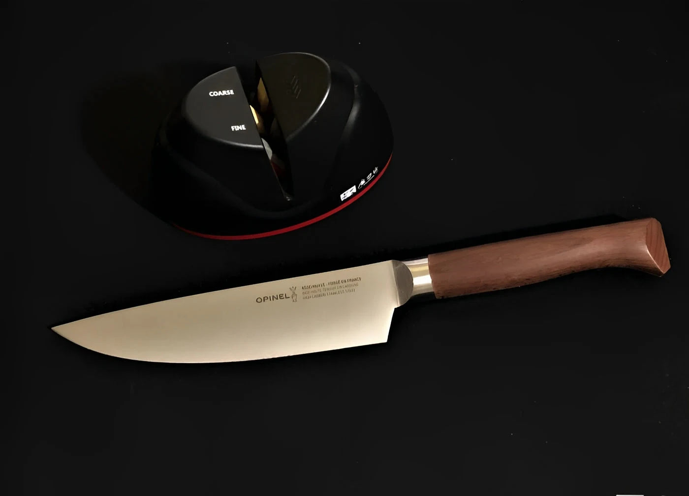 Opinel Chef Knife 17cm Les Forges 1890 + Ceramic Knife Sharpener