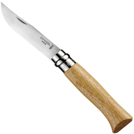 Opinel N°08 Stainless Steel Oak Wood Folding Knife