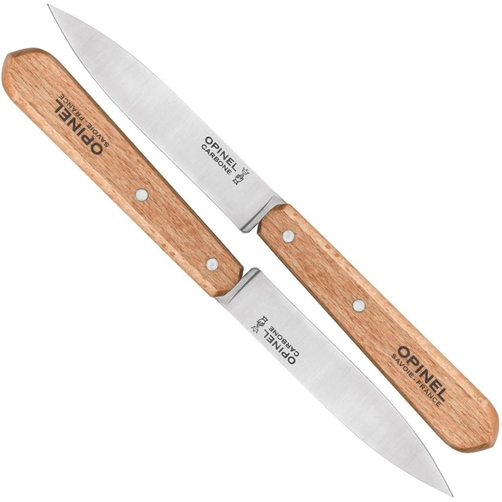 Opinel N°102 Carbon אופינל זוג סכיני קילוף וקיטום מפלדת פחמן