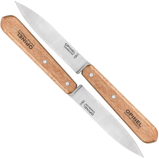 Opinel N°102 Carbon אופינל זוג סכיני קילוף וקיטום מפלדת פחמן