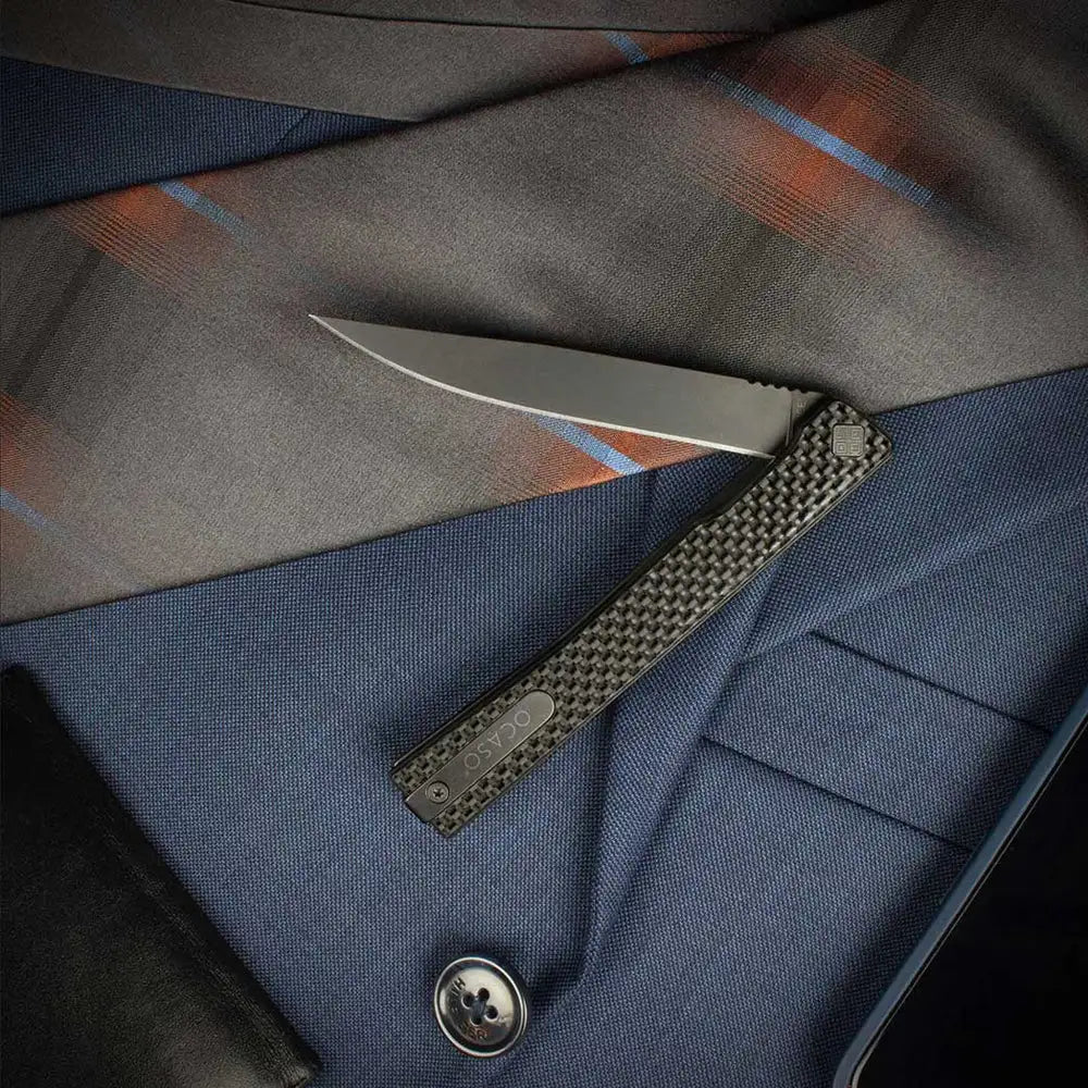 סכין שחור סיב פחמן OCASO Solstice