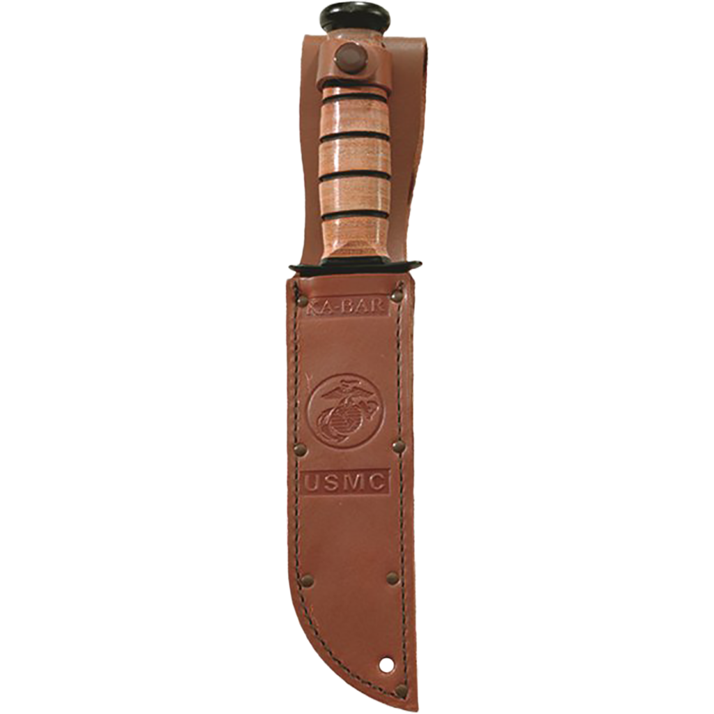 KA-BAR 1217 USMC Knife with Leather Sheath