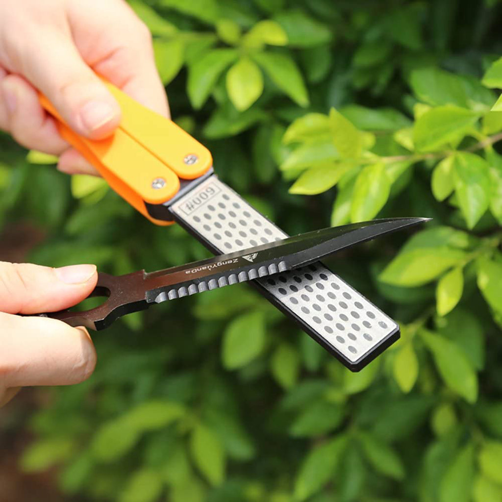 Outdoor Knife Sharpener משחיז יהלום דו-צדדי פרפר 360/600