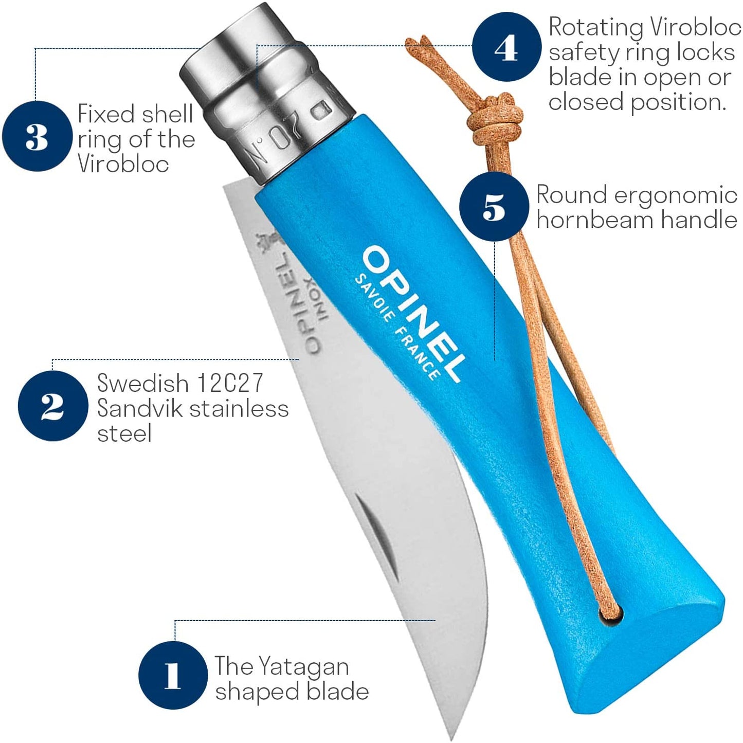 Opinel N°07 Trekking Stainless Steel Folding Knives