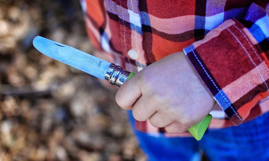 My First Opinel No.7 Stainless Steel Children’s Folding Knife with Safety Rounded Tip