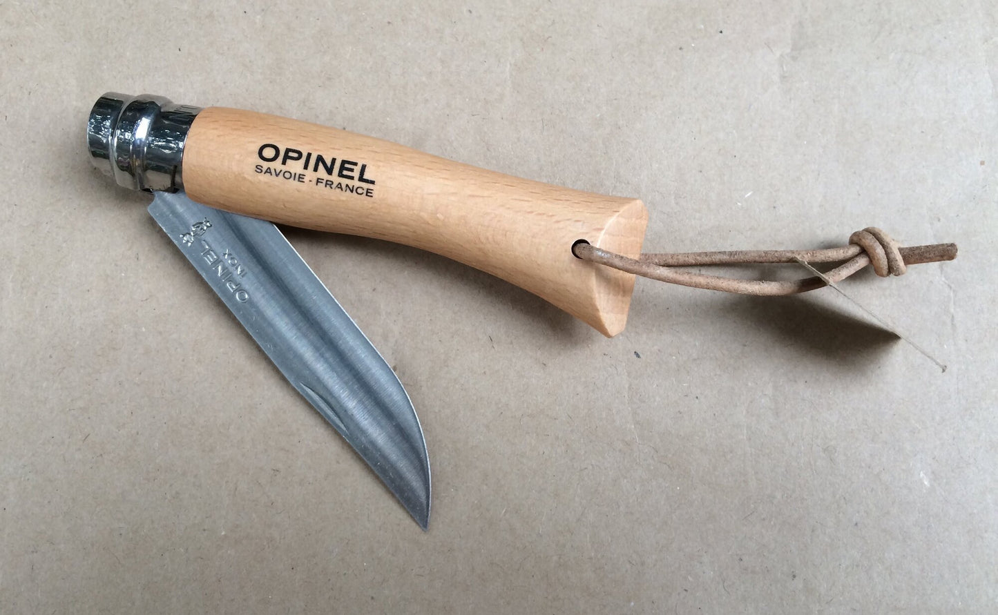 Opinel N°07 Stainless Steel with Lanyard Folding Knife