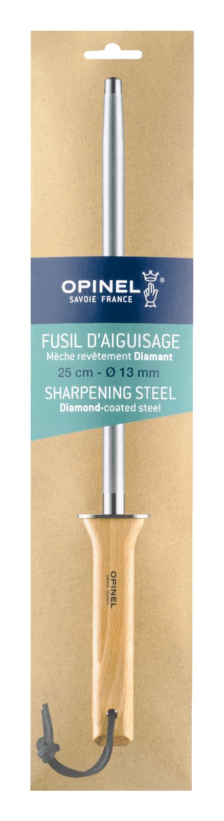 Opinel 25cm/10inch Diamond Steel Sharpening Rod