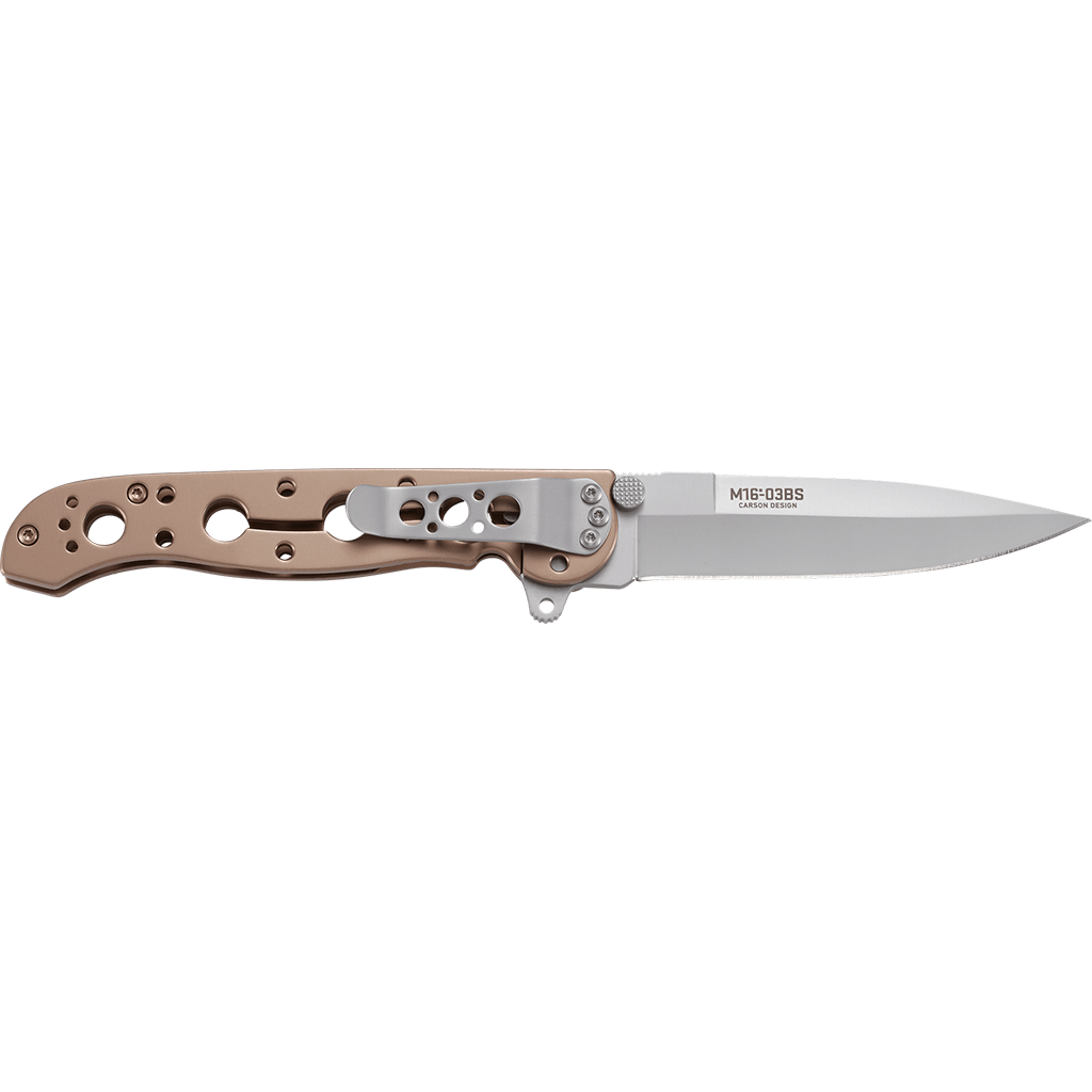 סכין מתקפלת CRKT M16-03BS עם מנעול מסגרת ברונזה