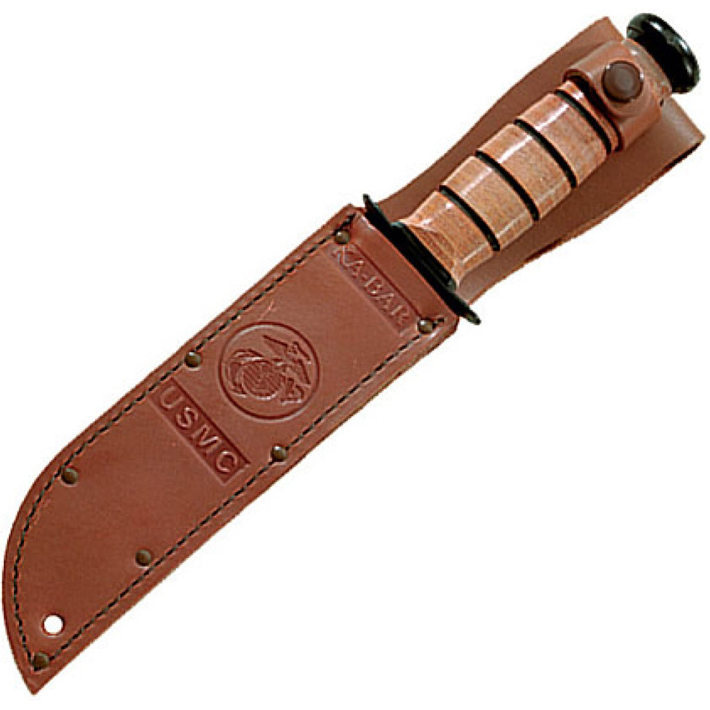KA-BAR 1217 USMC Knife with Leather Sheath