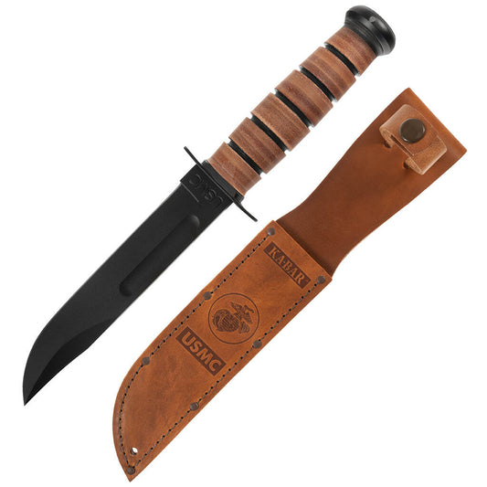 KA-BAR 1217 USMC Knife with Leather Sheath