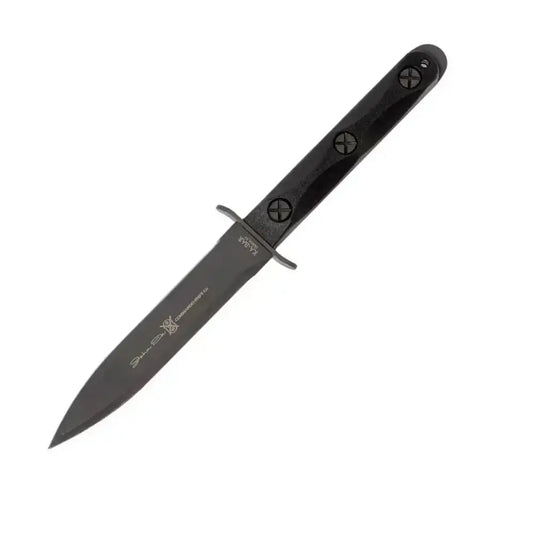KA-BAR EK44 Ek Model 4 – סכין קומנדו קבועה עם להב דו צדדי בצבע שחור