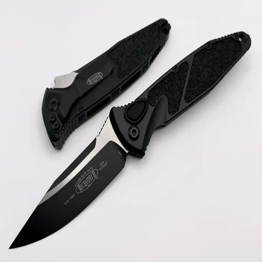 Microtech  SOCOM ELITE S/E-AUTO BLACK TACTICAL STANDARD 160A-1T