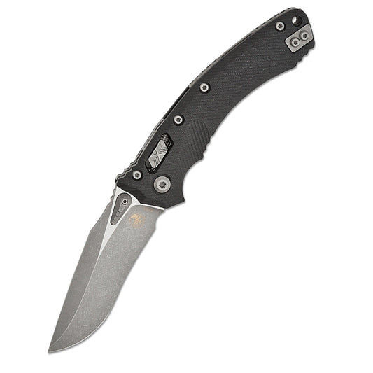 Microtech Amphibian® RAM-LOK™ Apocalyptic® FLU G-10 BLACK (137RL-10APFLGTBK)  סכין מתקפלת בצבע שחור