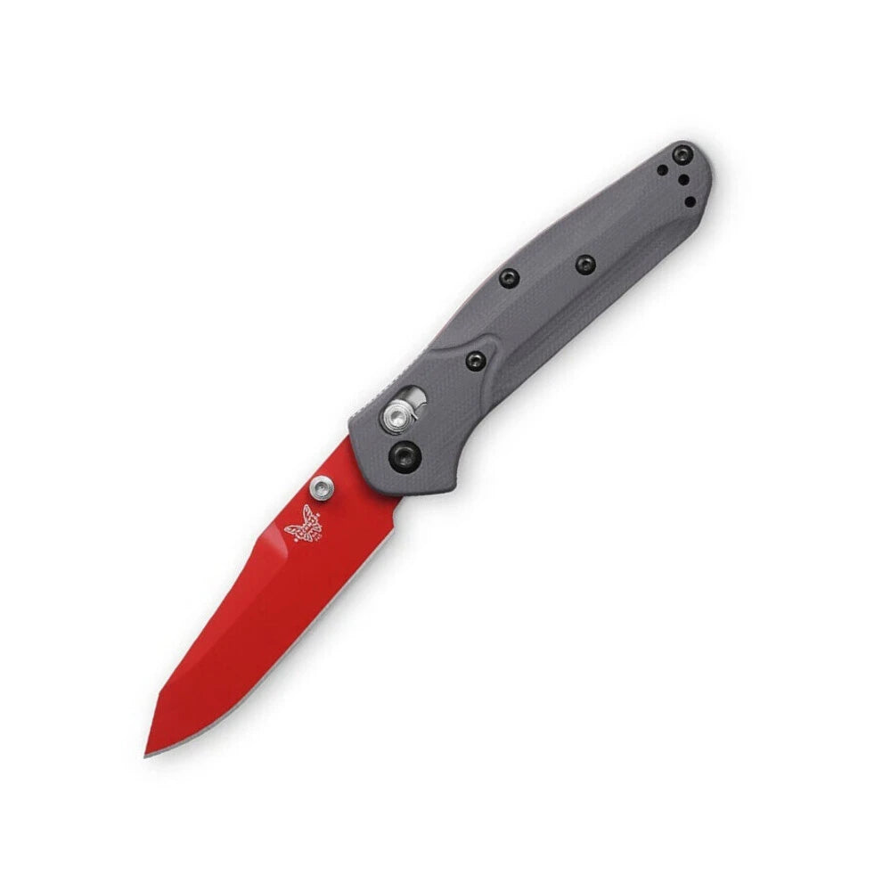 Benchmade 945RD-2401 Mini Osborne Aluminium Red Limited Edition – סכין מתקפלת במהדורה מוגבלת בצבע אפור / אדום