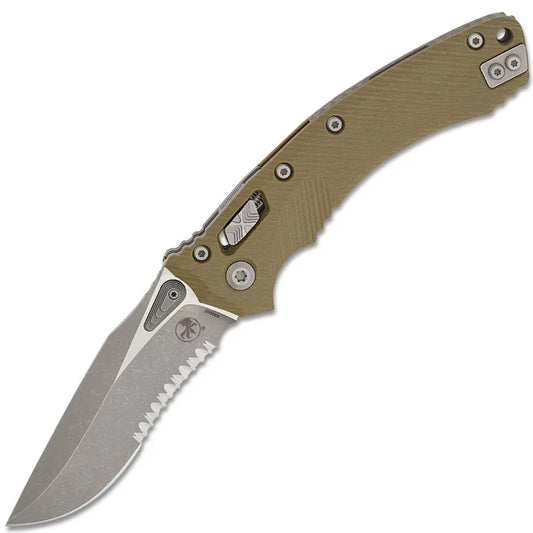 Microtech AMPHIBIAN RAM-LOK APOC PART SERR FLUTED OD GREEN G10  137RL-11APFLGTOD