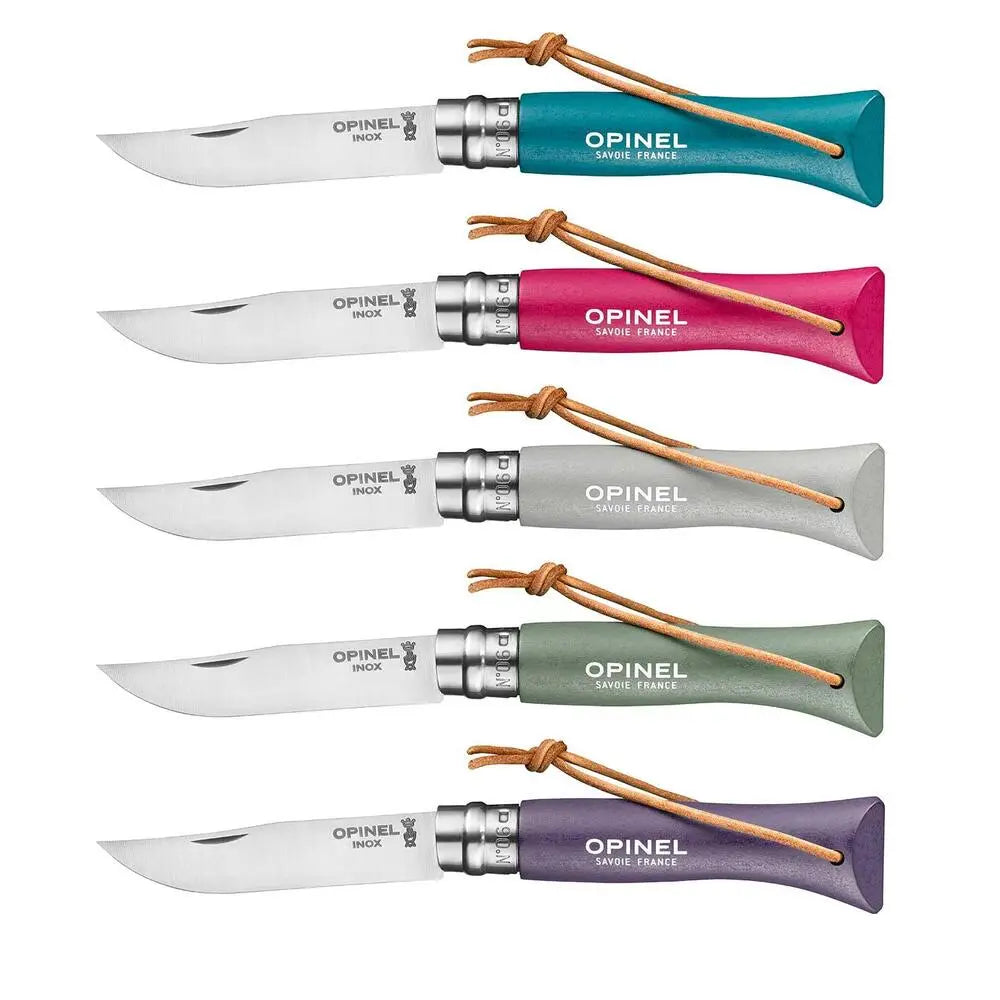Opinel Colorama Folding Knives No.06 אופינל סכין מתקפל בצבעים עם שרוך נשיאה
