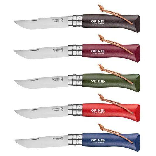 Opinel Colorama Folding Knives No.08 אופינל סכין מתקפל בצבעים עם שרוך נשיאה