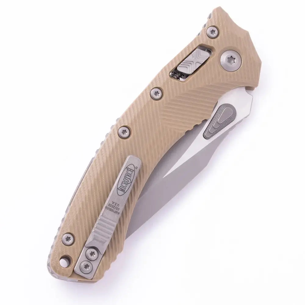 Microtech AMPHIBIAN RAM-LOK APOC STD FLUTED TANG10 (137RL-10APFLGTTA) סכין מתקפלת בצבע מדברי