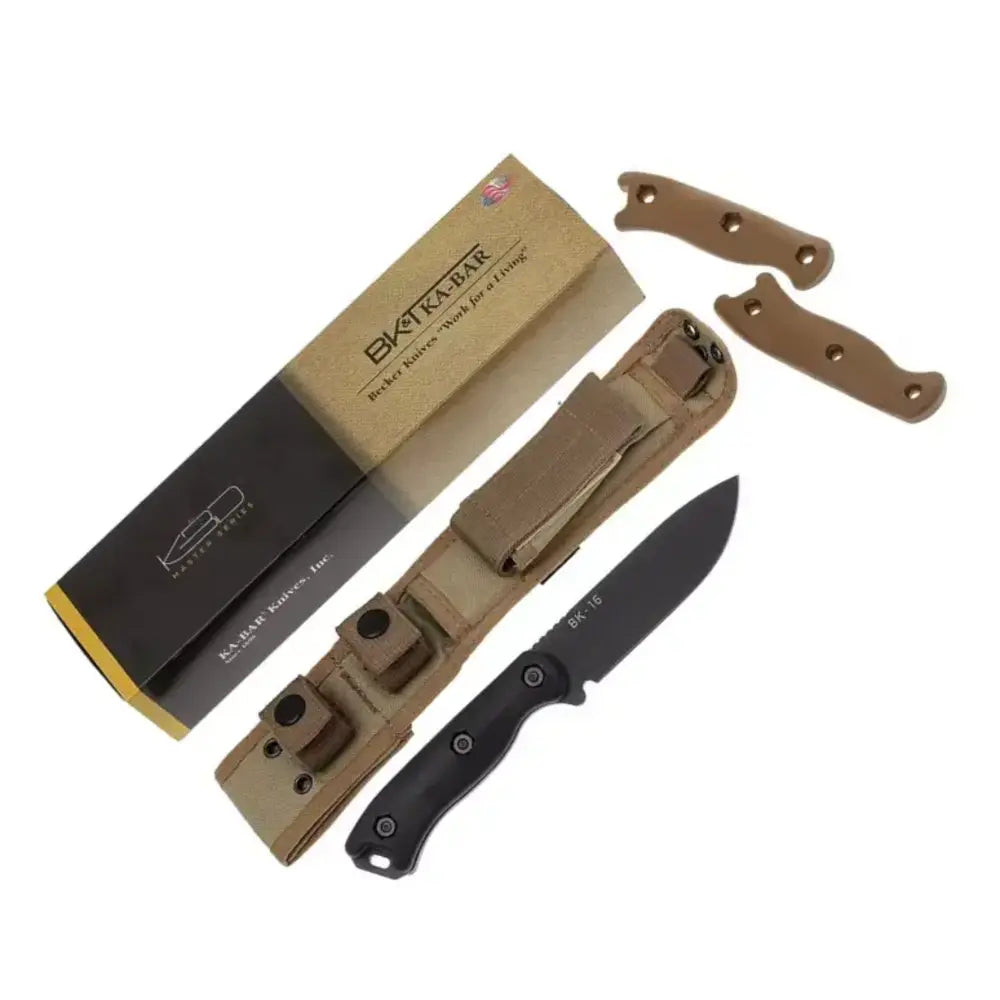KA-BAR Becker BK16 Short Drop Point – סכין קבועה בצבע שחור