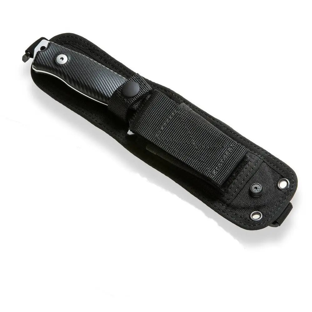 LionSteel M5 - FIXED SATIN BLADE, BLACK G10 HANDLE CORDURA SHEATH M5 G10