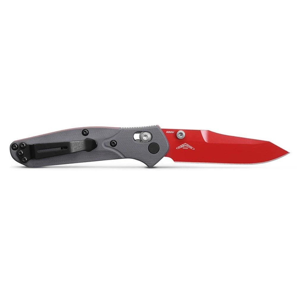 Benchmade 945RD-2401 Mini Osborne Aluminium Red Limited Edition – סכין מתקפלת במהדורה מוגבלת בצבע אפור / אדום