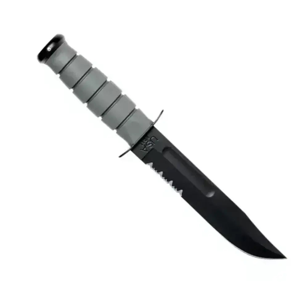 KA-BAR 5012 Full Size Foliage Green, Serrated – סכין קומנדו קבועה עם להב חצי משונן