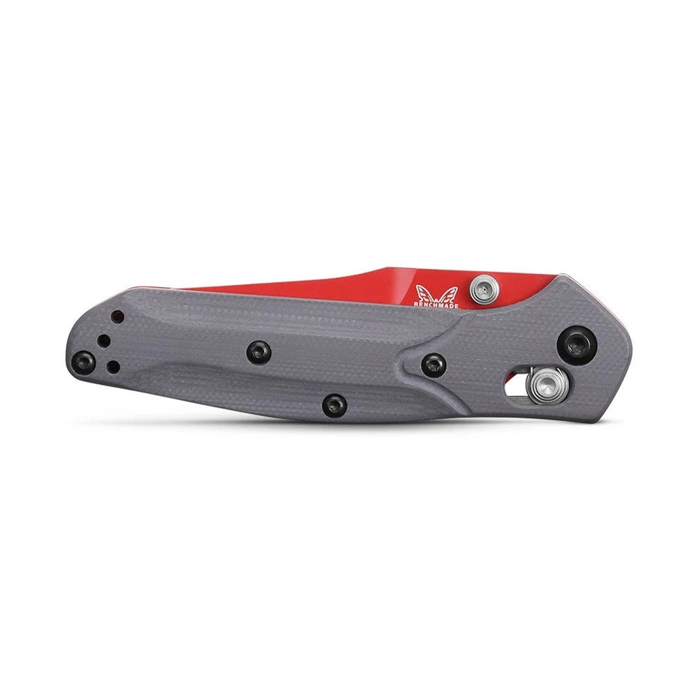 Benchmade 945RD-2401 Mini Osborne Aluminium Red Limited Edition – סכין מתקפלת במהדורה מוגבלת בצבע אפור / אדום