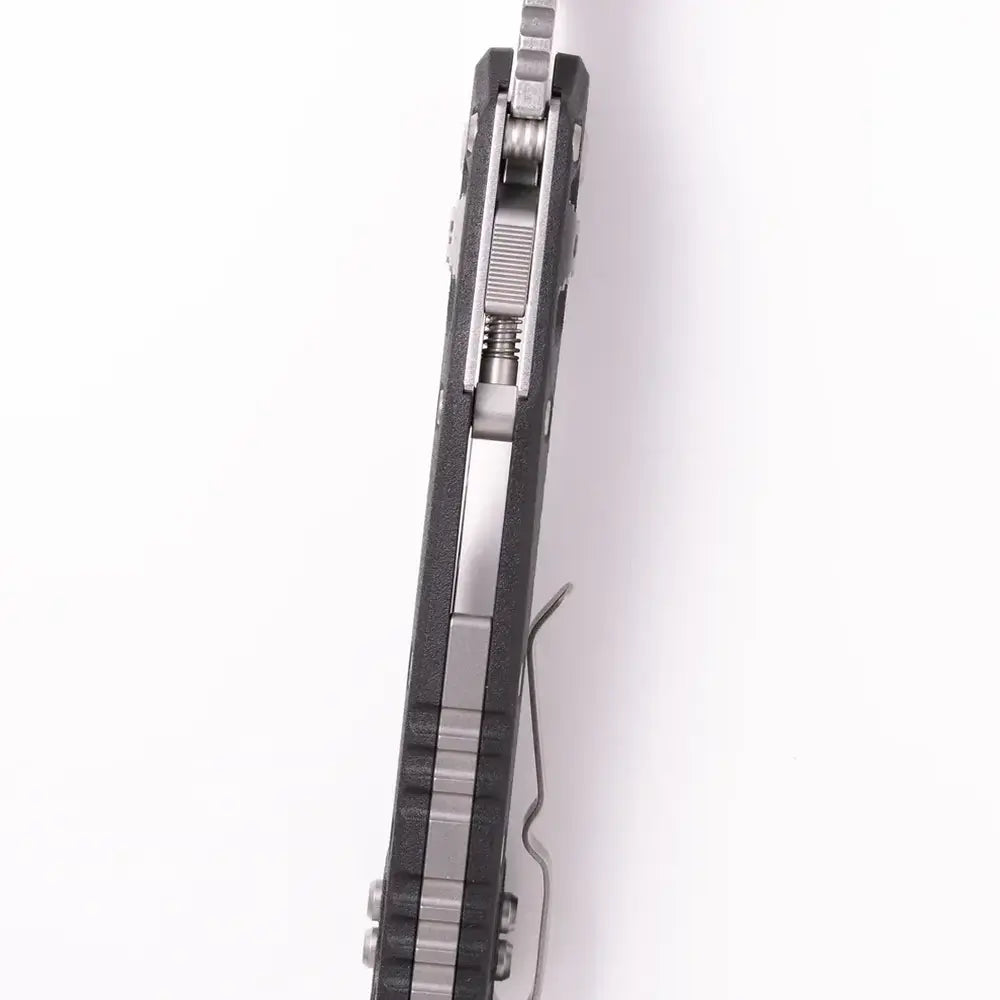 Microtech MSI® S/E Tri-Grip Injection Molded Black Stonewash Part Serr (210T-11PMBK)