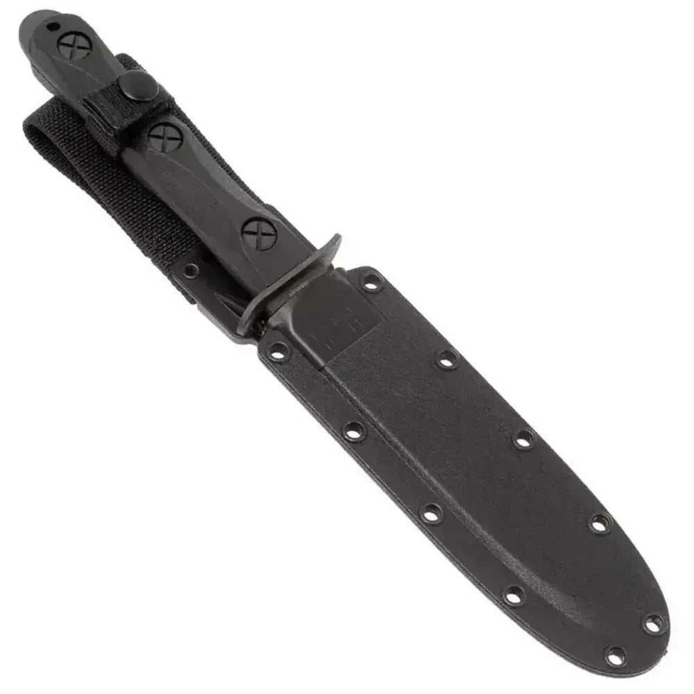 KA-BAR EK44 Ek Model 4 – סכין קומנדו קבועה עם להב דו צדדי בצבע שחור