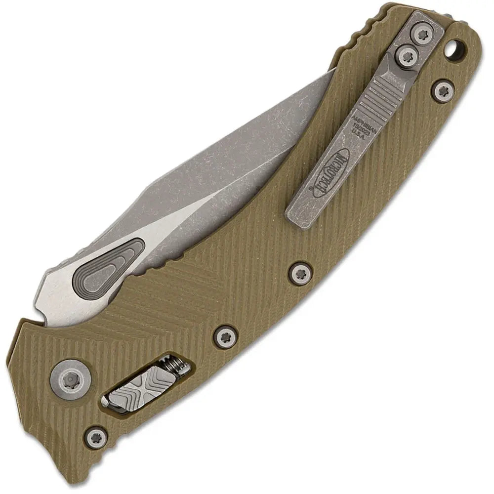 Microtech AMPHIBIAN RAM-LOK APOC PART SERR FLUTED OD GREEN G10  137RL-11APFLGTOD