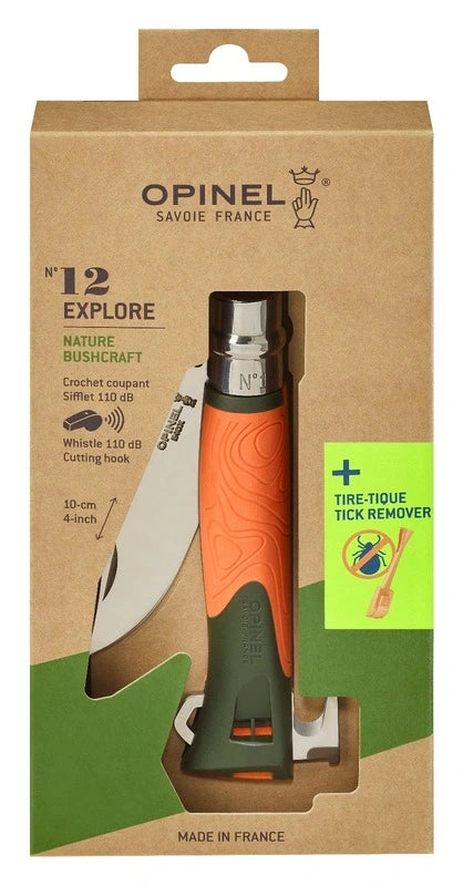 Opinel No.12 Stainless Steel Explorer Outdoor Folding Knife