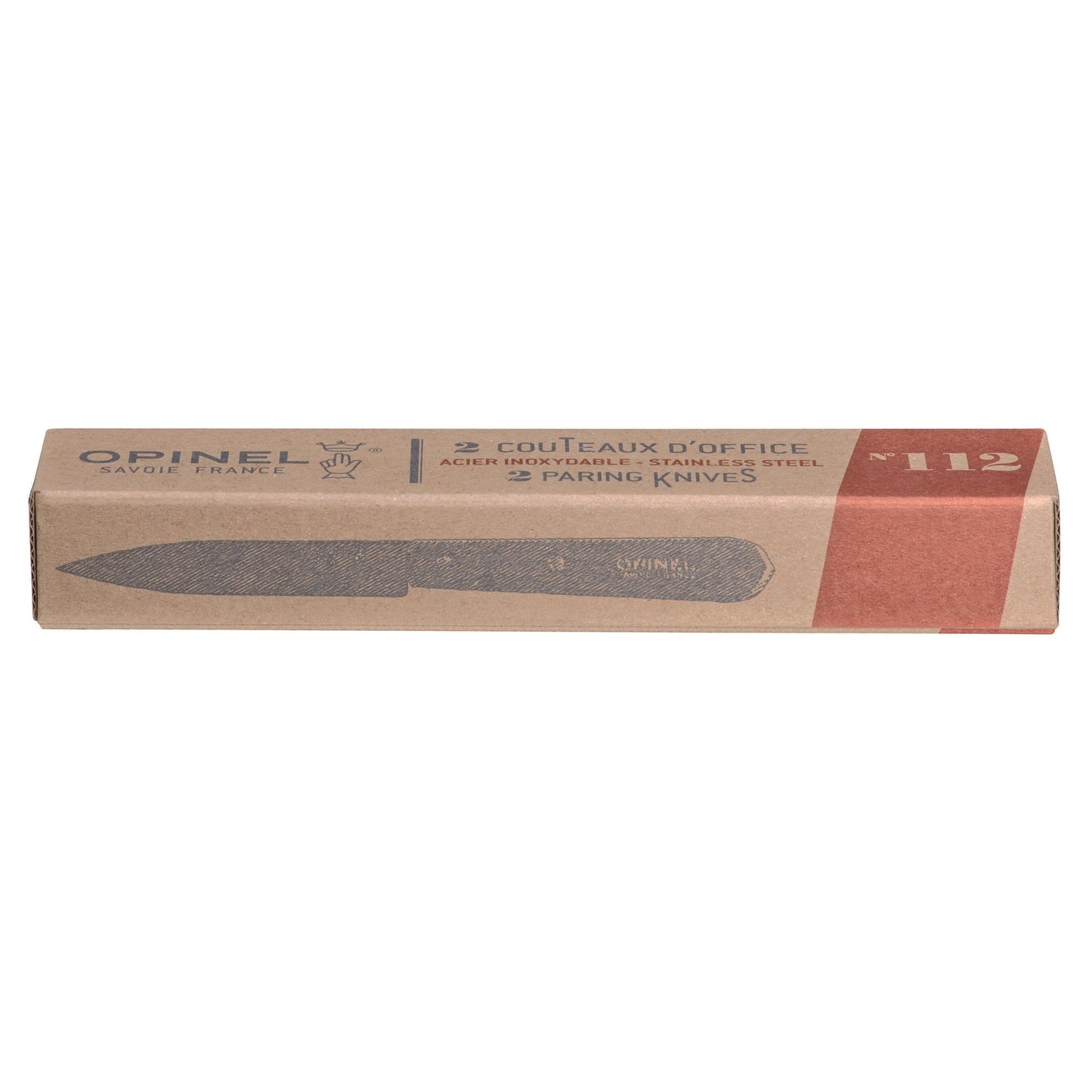 Opinel N°112 Paring Knives Stainless Steel (Box of 2)