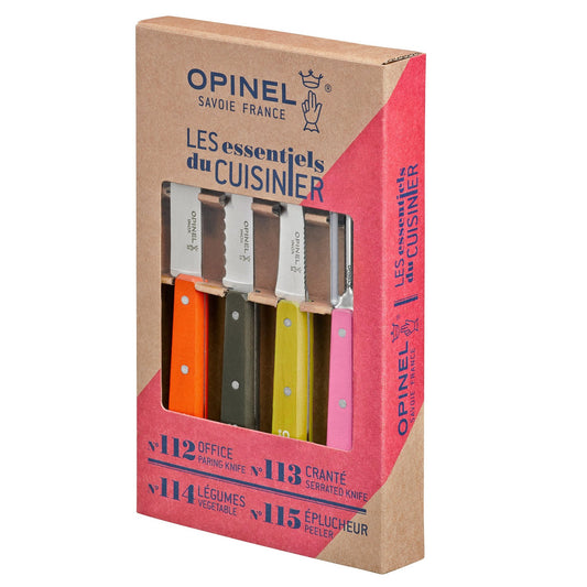 Набор кухонных ножей Essential с цветной ручкой из березы