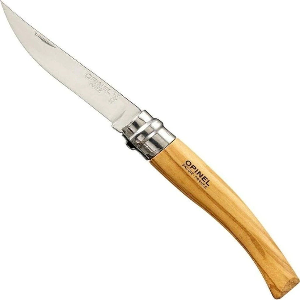 Opinel N°08 Slim Stainless Steel Folding Fillet Knife Olivewood
