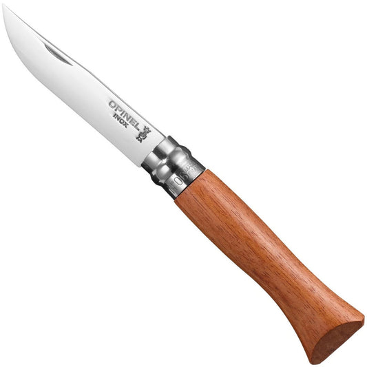 Карманный нож N°6 из полированной нержавеющей стали Ручка Падук