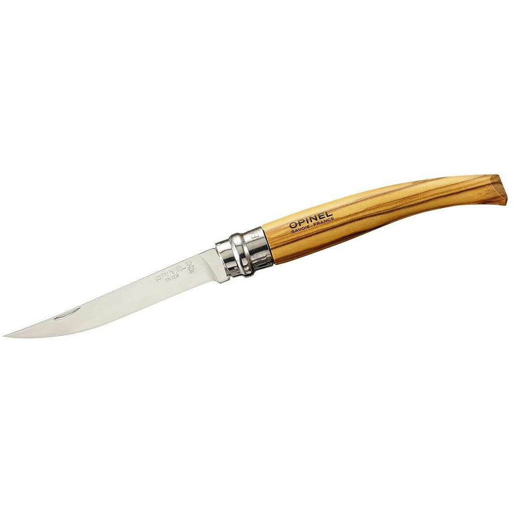 Opinel N°12 Slim Stainless Steel Folding Fillet Knife Olivewood – RIF Knives